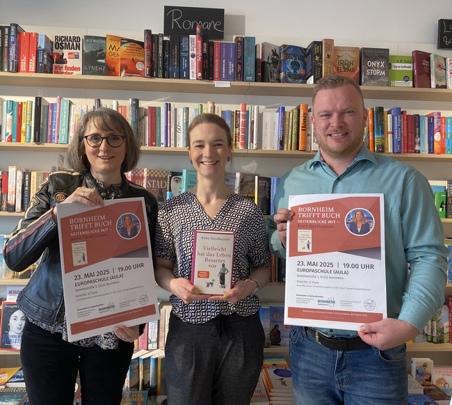 Bornheim trifft Buch Brigitte Nowak, Anna Anzulewicz und Dominik Pinsdorf stellen das neue Format vor