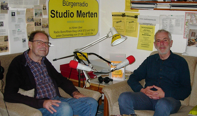 Otto Ganser und Bruno Dembowski (v.l.). Foto: Radio Studio Merten
