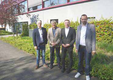 Trafen sich in Bornheim zum Austausch (v.r.): Christian Mandt, Dr. Erik Werdel, Thomas Radermacher und Sebastian Römer