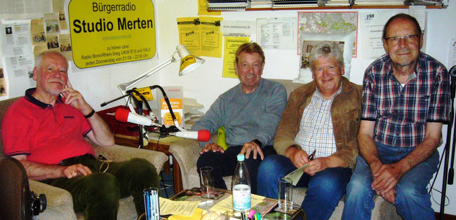 Im Studio Merten (v.l.): Dr. Horst Bursch, Wolfgang Scheid, Helmut Bremer und Otto Ganser. Foto: Studio Merten Im Studio Merten (v.l.): Dr. Horst Bursch, Wolfgang Scheid, Helmut Bremer und Otto Ganser. Foto: Studio Merten