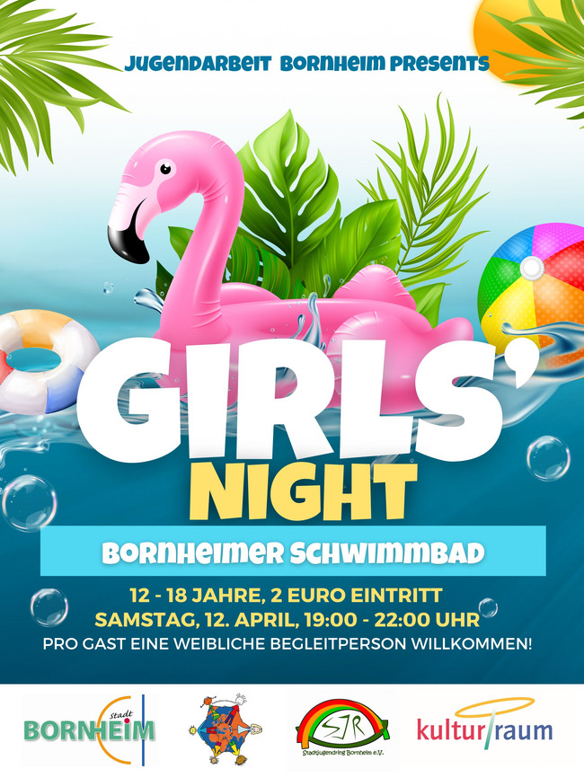 Plakat Girls' Night im HallenFreizeitBad Bornheim