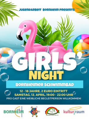 Plakat Girls' Night im HallenFreizeitBad Bornheim