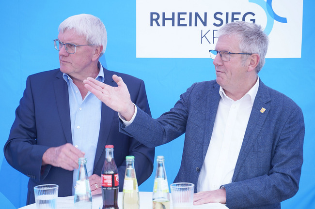 Landrat Sebastian Schuster und Bürgermeister Christoph Becker