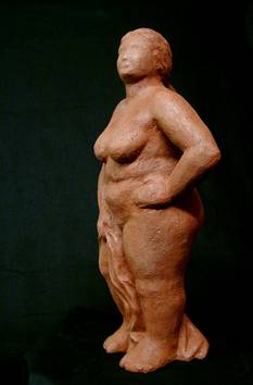 Exponat von Künstler Gerkens, Frau mit Tuch, 37 cm